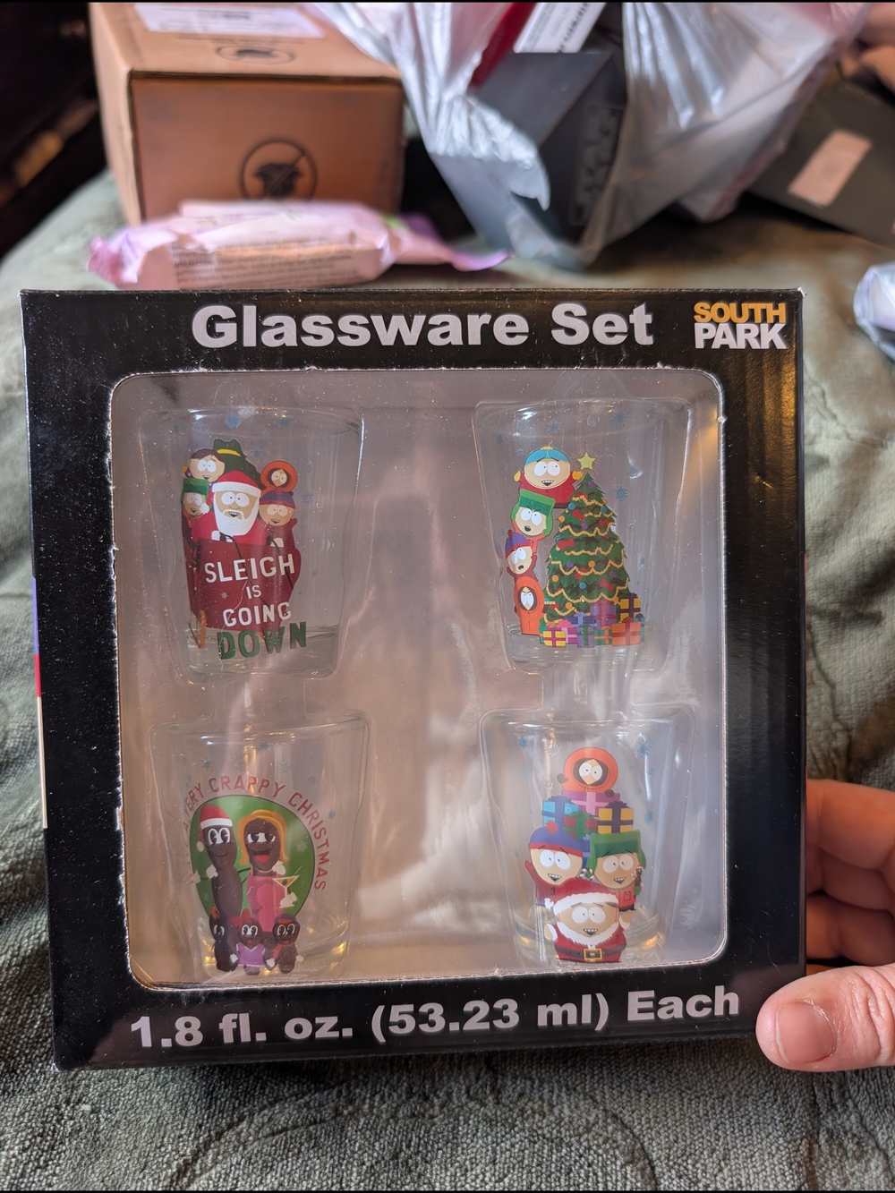 South Park Holiday Glassware Shot Glass Set - Festive Character Designs